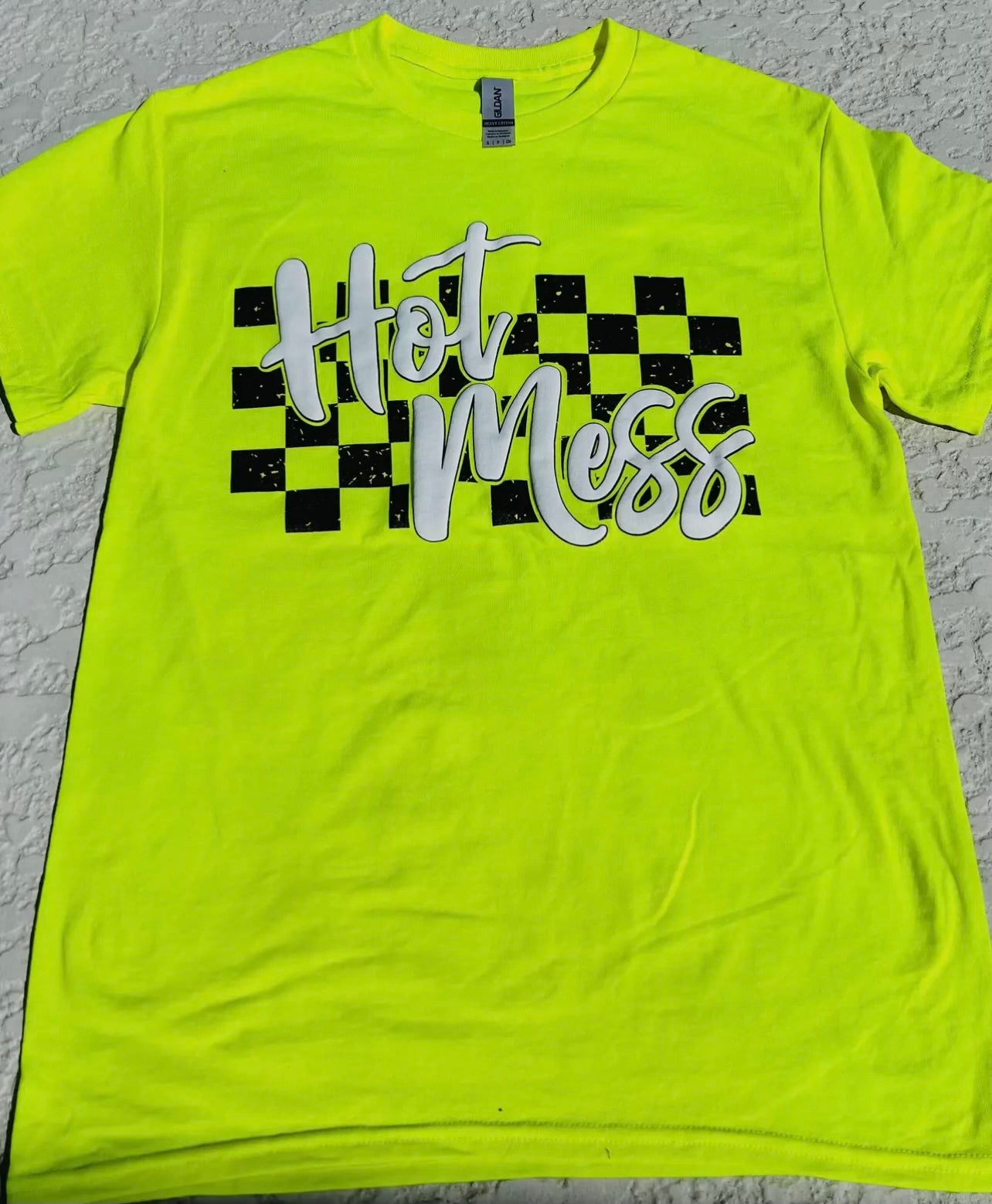 Hot Mess Safety Green Tshirt