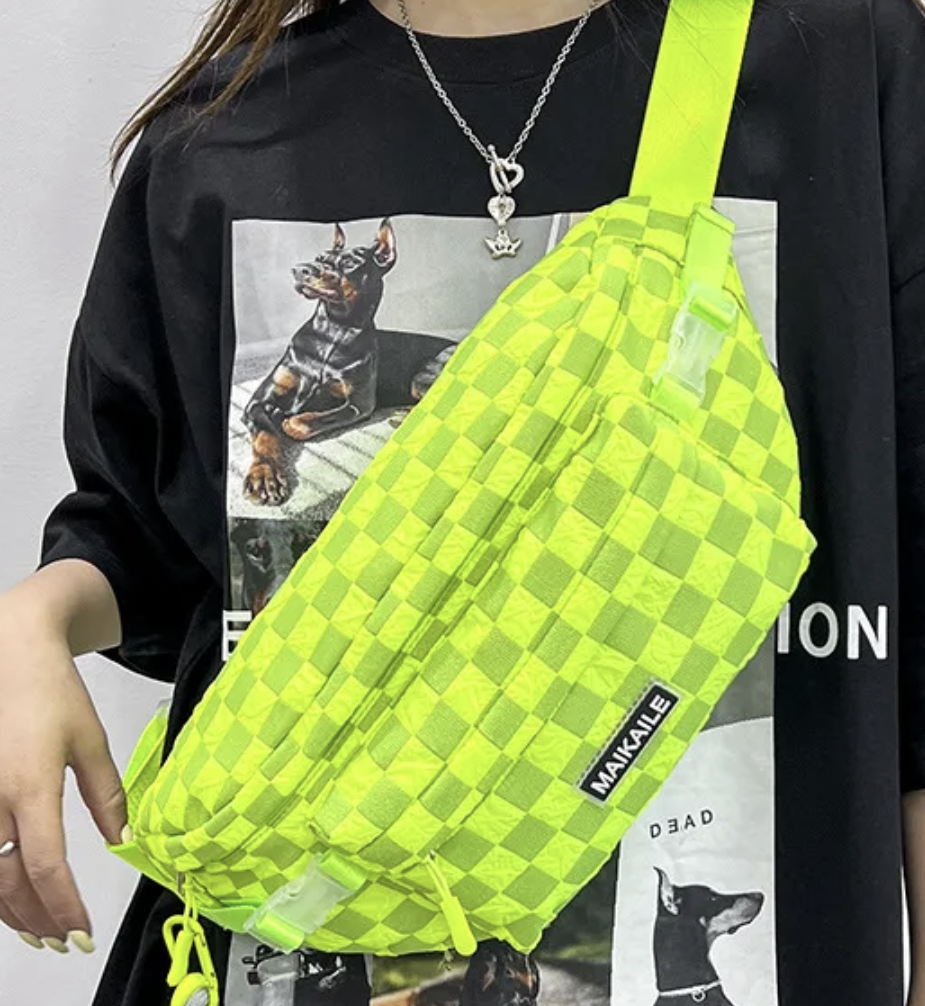 Checkered Chest Bag